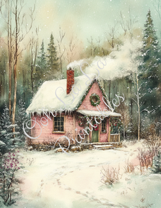 Snowy Christmas Cottages- Ooh La La Printables