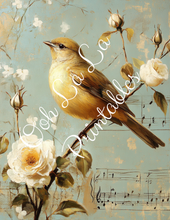 Load image into Gallery viewer, Birds W/ White Roses Bundle- Ooh La La Printables