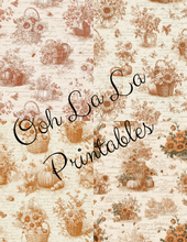 Load image into Gallery viewer, Autumn Toile- Ooh La La Printables