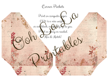 Load image into Gallery viewer, Vintage Floral No-Sew Journal Techniques Class w/Printables- Ooh La La Printables