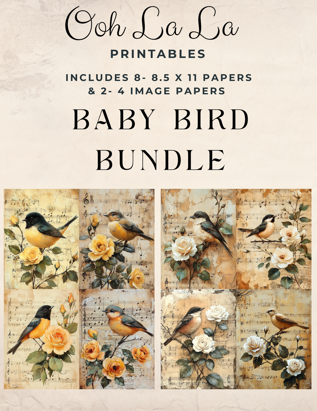 Baby Bird Bundle- Ooh La La Printables