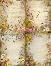 Load image into Gallery viewer, Bees &amp; Wildflowers- Ooh La La Printables