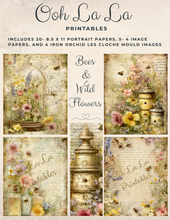 Load image into Gallery viewer, Bees &amp; Wildflowers- Ooh La La Printables