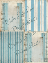 Load image into Gallery viewer, Bleu French Stripes- Ooh La La Printables