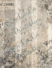 Load image into Gallery viewer, Bleu French Stripes- Ooh La La Printables