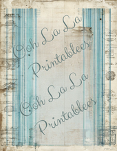 Load image into Gallery viewer, Bleu French Stripes- Ooh La La Printables