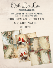 Load image into Gallery viewer, Christmas Florals &amp; Cardinals (Soft)- Ooh La La Printables