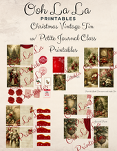 Load image into Gallery viewer, Victorian Christmas Altered Tin w/ Petite Journal Class