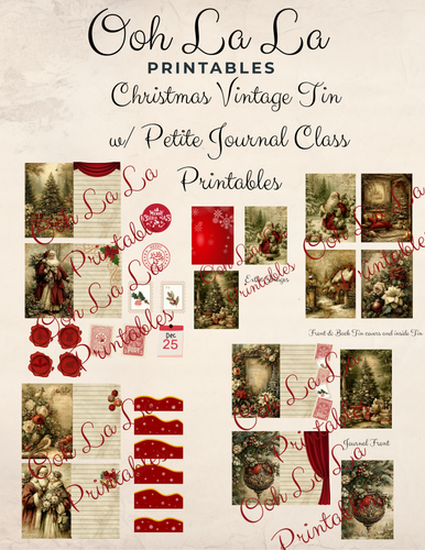 Victorian Christmas Altered Tin w/ Petite Journal Class