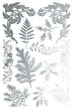 Load image into Gallery viewer, 2025 Winter Holiday Collection Iron Orchid Figgy &amp; Flourish Foil Transfer 8x12- 8 page Pad