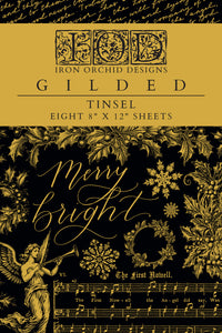 2024 HOLIDAY COLLECTION TINSEL IOD GOLD FOIL TRANSFER 8 PAGES 8x12