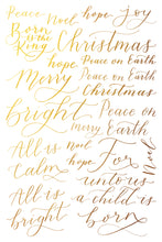 Load image into Gallery viewer, 2024 HOLIDAY COLLECTION TINSEL IOD GOLD FOIL TRANSFER 8 PAGES 8x12