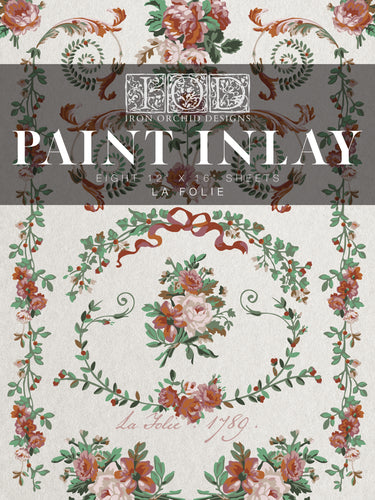 2025 Winter Holiday  Collection Iron Orchid La Folie Paint Inlay 12x16 pad