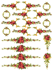 IRON ORCHID PETITE FLEUR RED PAINT INLAY 4- 12"X16" PAGES *free class included*