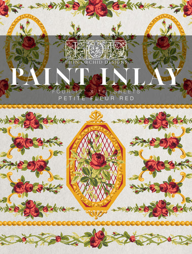 IRON ORCHID PETITE FLEUR RED PAINT INLAY 4- 12