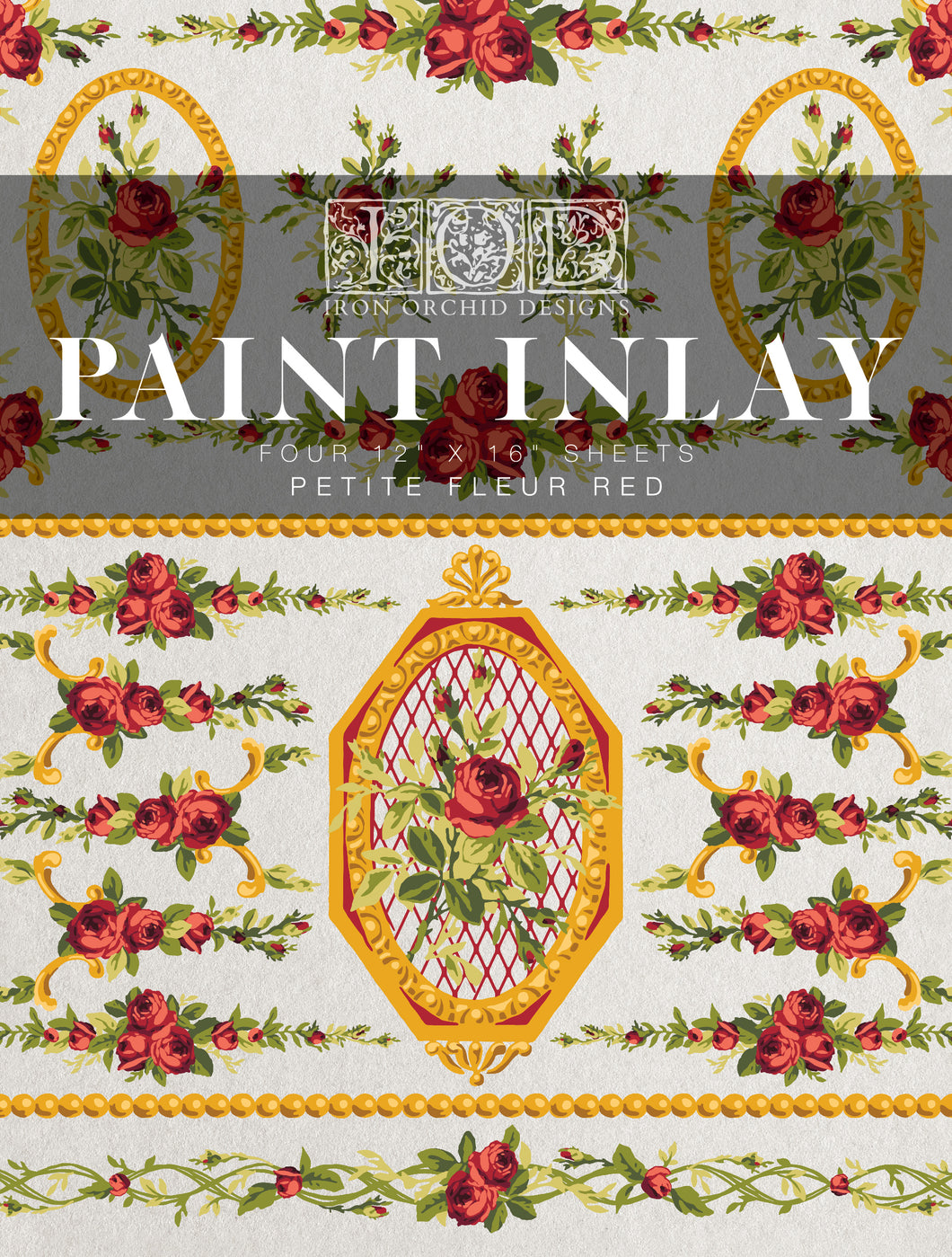 SPRING 2024 IRON ORCHID PETITE FLEUR RED PAINT INLAY 4- 12