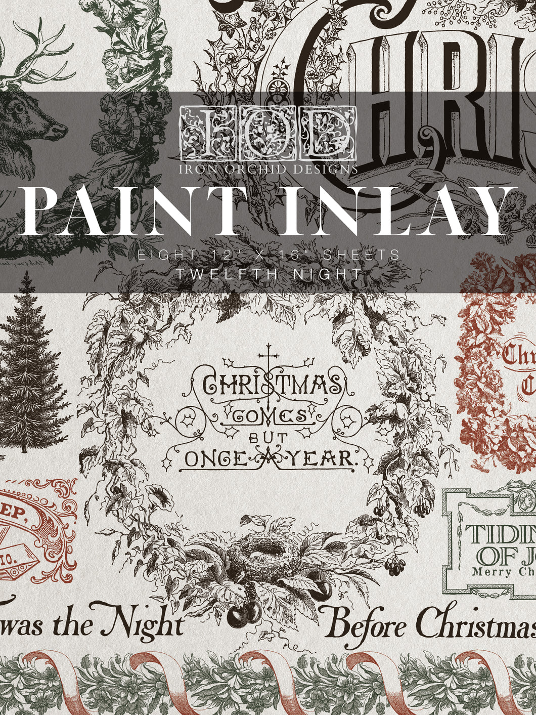 2025 Winter Holiday Collection Iron Orchid Twelfth Night Paint Inlay 12x16 pad