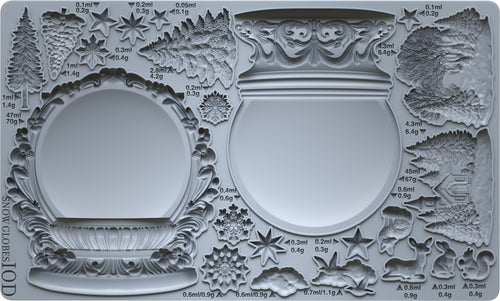2025 Winter Holiday Collection Iron Orchid Winter Snow Globes 6x10 Mould