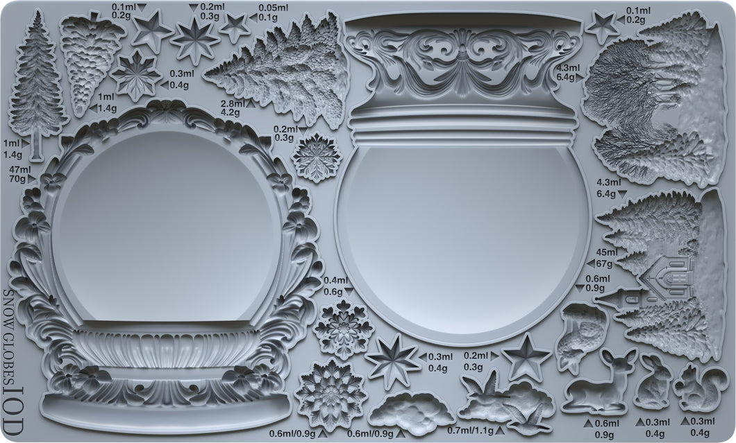 2025 Winter Holiday Collection Iron Orchid Winter Snow Globes 6x10 Mould