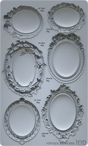 2025 Iron Orchid Vintage Brooches Mould 6x10