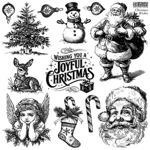 2025 Winter Holiday Collection Iron Orchid Christmas Wishes  12x12 Stamp