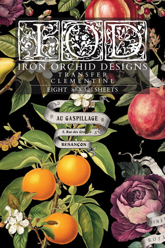2025 Winter Holiday Collection Iron Orchid Clementine Transfer 8x12- 8 page Pad