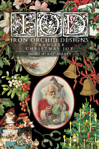 2025 Winter Holiday Collection Iron Orchid Christmas Joy Transfer 8x12- 8 page Pad
