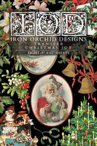 2025 Winter Holiday Collection Iron Orchid Christmas Joy Transfer 8x12- 8 page Pad