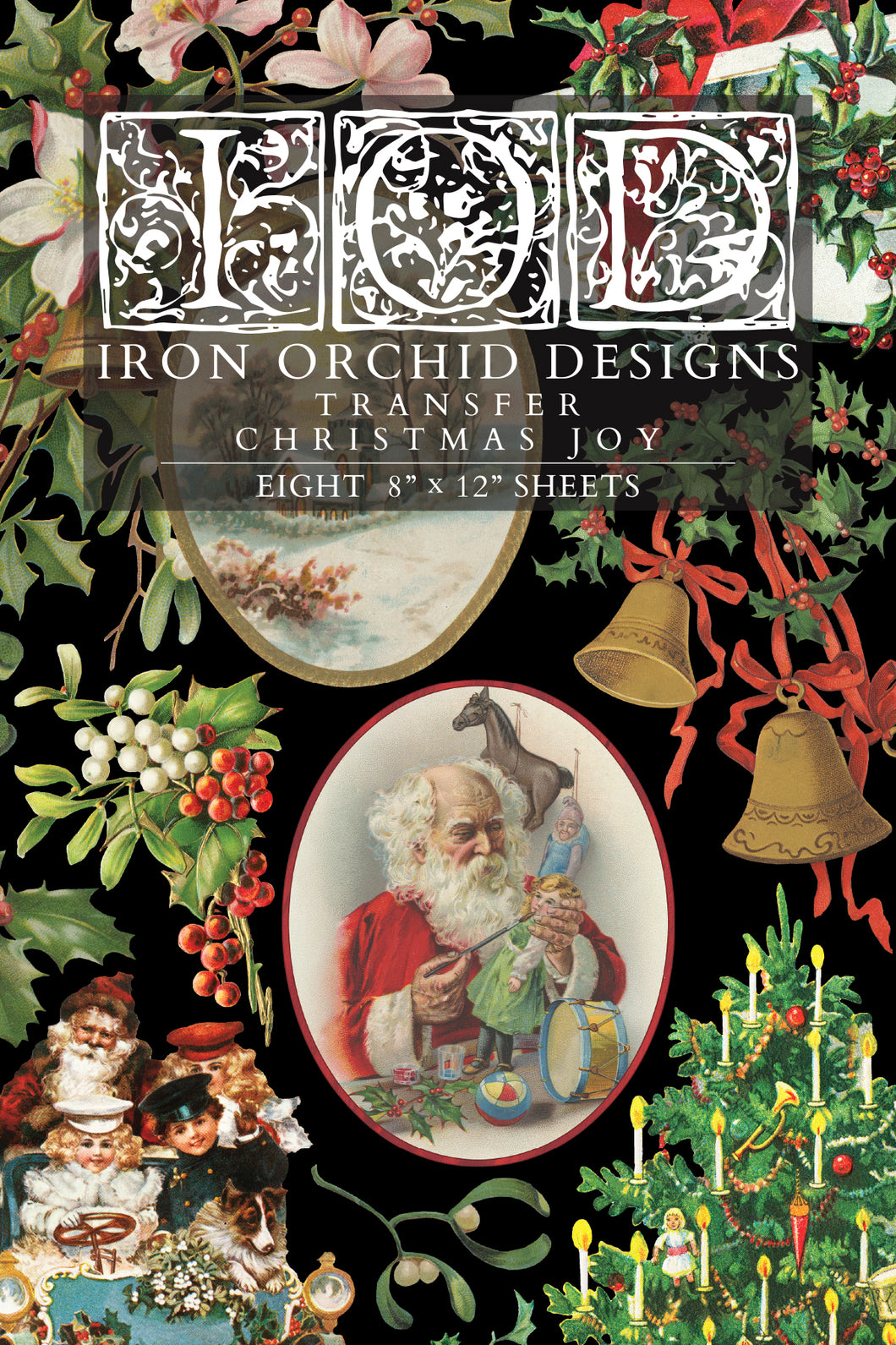 2025 Winter Holiday Collection Iron Orchid Christmas Joy Transfer 8x12- 8 page Pad