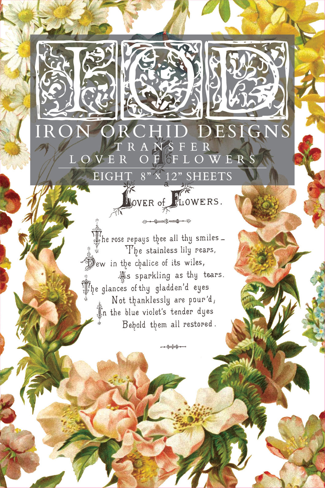 IRON ORCHID LOVER OF FLOWERS 8- 8