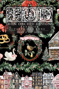 2025 Winter Holiday Collection Iron Orchid Partridge Lane Transfer 8x12- 8 page Pad