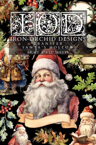 2025 Winter Holiday Collection Iron Orchid Santa's Hollow Transfer 8x12- 8 page Pad