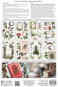 2025 Winter Holiday Collection Iron Orchid Winter Botanist Transfer 8x12- 8 page Pad