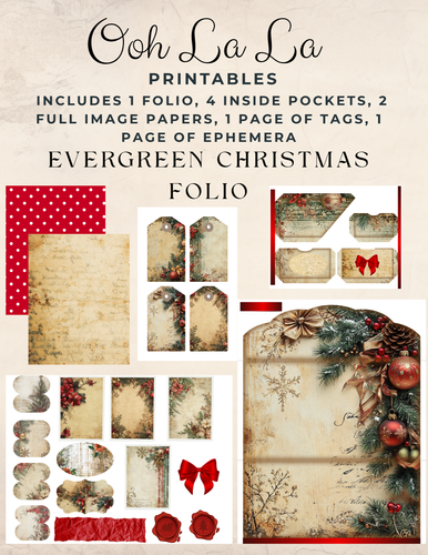 Evergreen Christmas Folio- Ooh La La Printables
