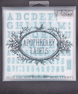 SPRING 2024 IRON ORCHID APOTHECARY LABELS 4- 6"X6" STAMP SHEETS                          *Free class included*