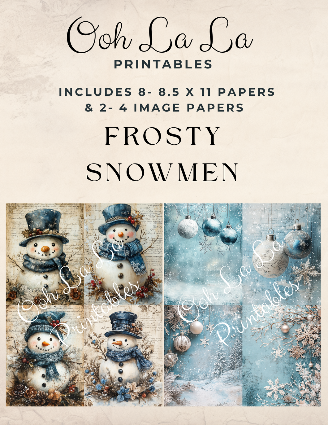 Frosty Snowmen- Ooh La La Printables