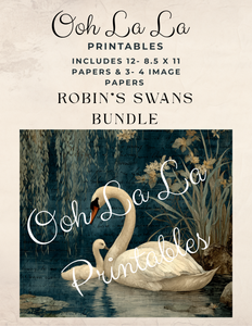 Robin's Swans Bundle- Ooh la La Printables