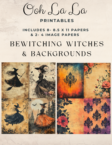 Bewitching Witches & Backgrounds- Ooh La La Printables