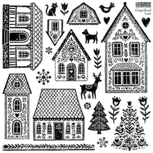 Load image into Gallery viewer, Gingerbread Lane 12x12 IOD Stamp