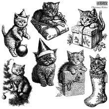 Load image into Gallery viewer, CHRISTMAS 2023 12&quot;X12&quot; IRON ORCHID DECOR STAMP ~CHRISTMAS KITTIES~