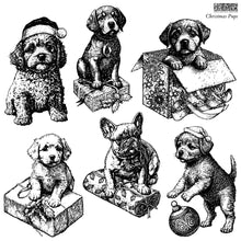 Load image into Gallery viewer, CHRISTMAS 2023 12&quot;X12&quot; IRON ORCHID DECOR STAMP ~CHRISTMAS PUPS~