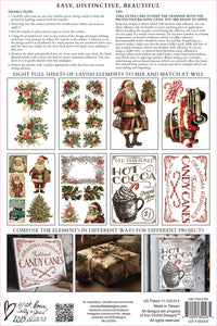 CHRISTMAS 2023 ~CANDY CANE COTTAGE~ TRANSFER PAD-  EIGHT 8X12 SHEETS