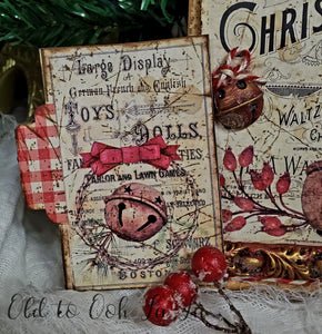 CHRISTMAS BALL TAG/ GIFT CARD HOLDER HANDCRAFTED