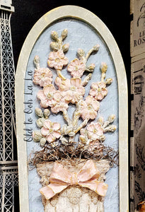 Crackled Urn w/ Spring Blossoms 🌸