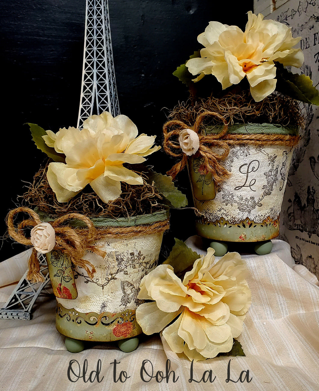 Embellished Peat Pots- Set of 2