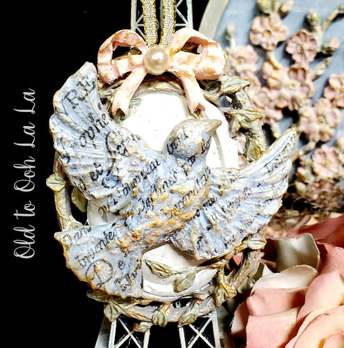 Soaring Bluebird on Grapevine Medallion