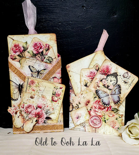 Roses & Butterflies Pocket Tags (2)