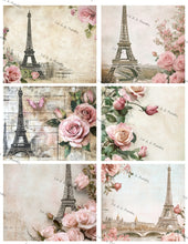 Load image into Gallery viewer, Parisian Roses Vintage Bundle w/Tags- Ooh La La Digital Printables