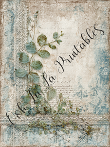 Blue Toile Bundle- Ooh La La Digital Printables
