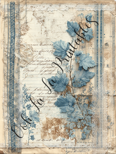 Blue Toile Bundle- Ooh La La Digital Printables